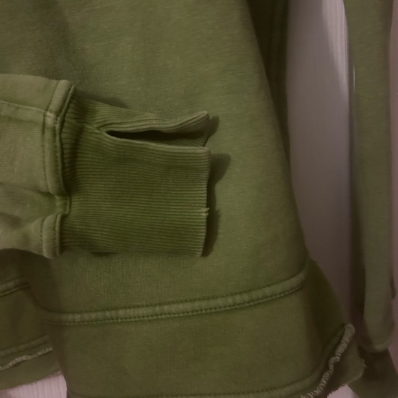 Free People Hooded Sweatshirt, Fabulous Green, Extra Small. $95 - Picture 7 of 10